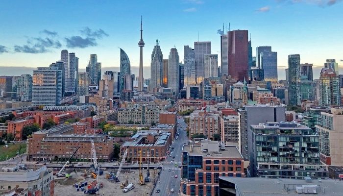 Toronto housing market shift 2025 — skyline view showing condos and new housing development